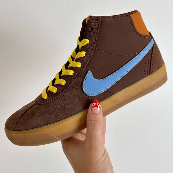 Nike SB Bruin Hi Premium Sneakers Shoes Suede Brown “Why So Sad” - Picture 1 of 9